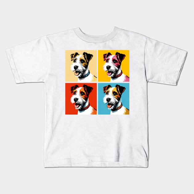 Parson Russell Terrier Pop Art - Dog Lovers Kids T-Shirt by PawPopArt